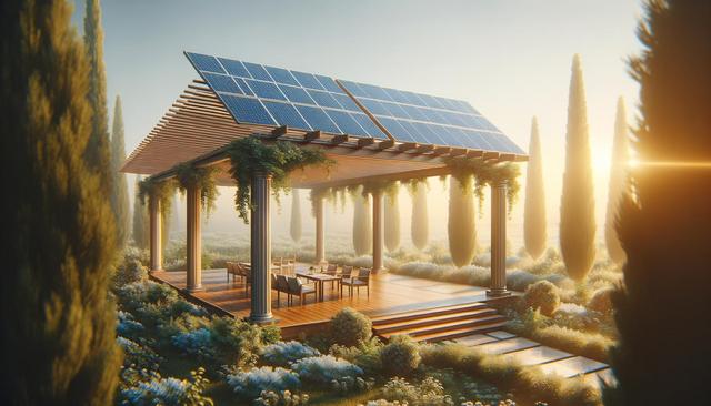 Shade and Power Combined with Innovative Solar Pergolas